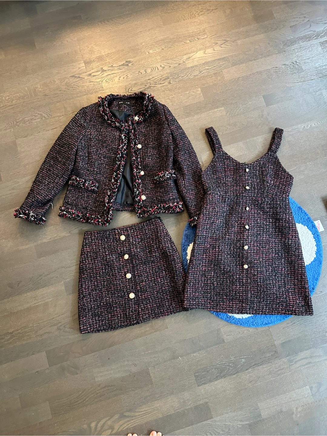MIXXO Tweed Set: Jacket, Dress, and Skirt - photo 2