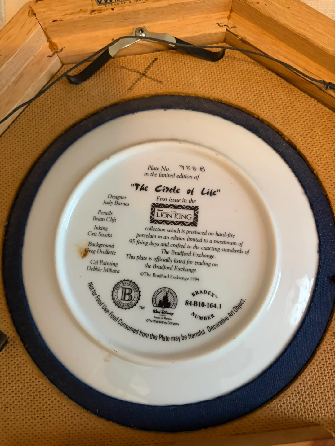 Disney Bradford Exchange Collector Plate Displays - photo 5