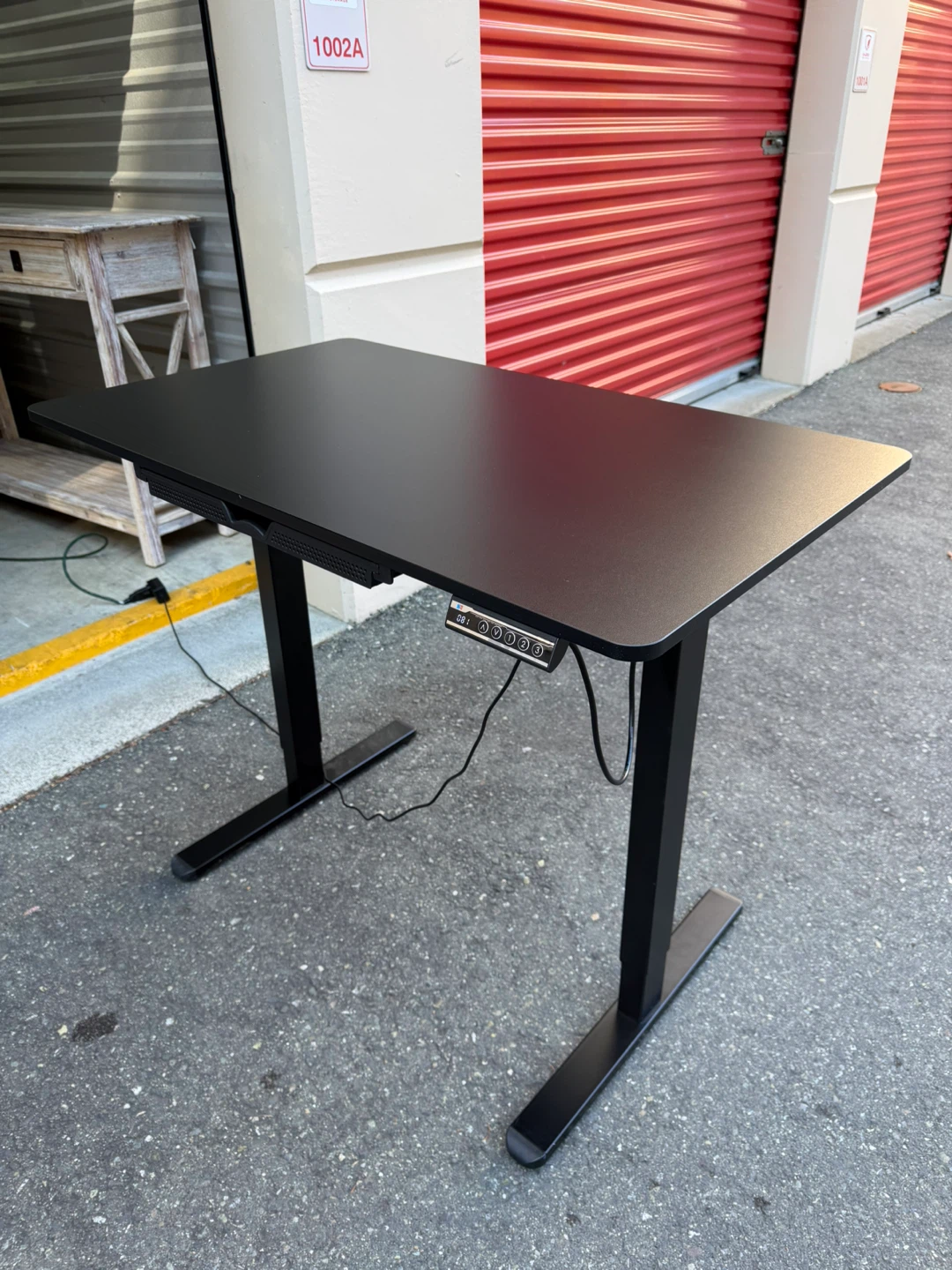 Black Electric Standing Desk with Drawer - photo 2