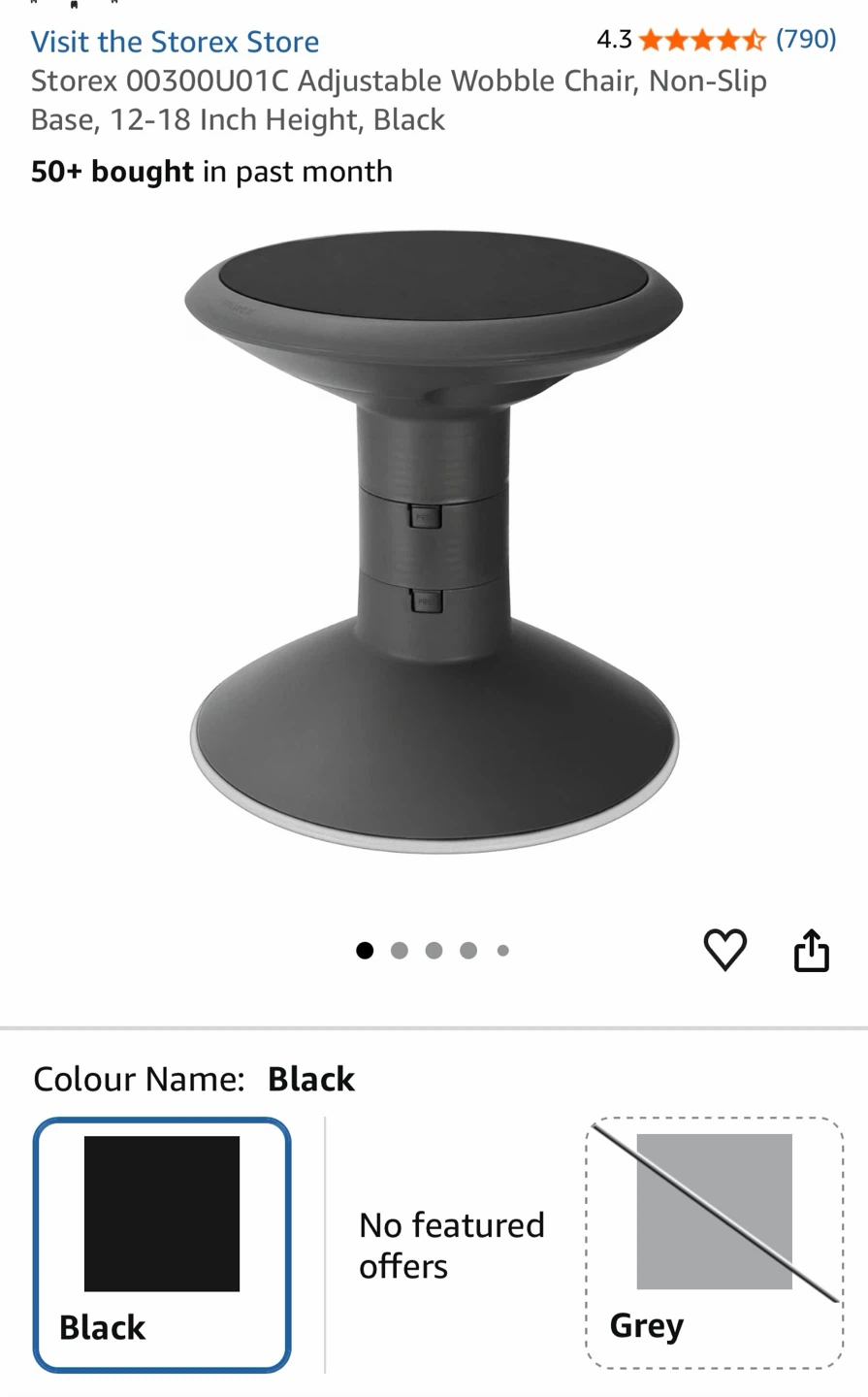 Purple Storex Adjustable Wobble Chair - photo 3