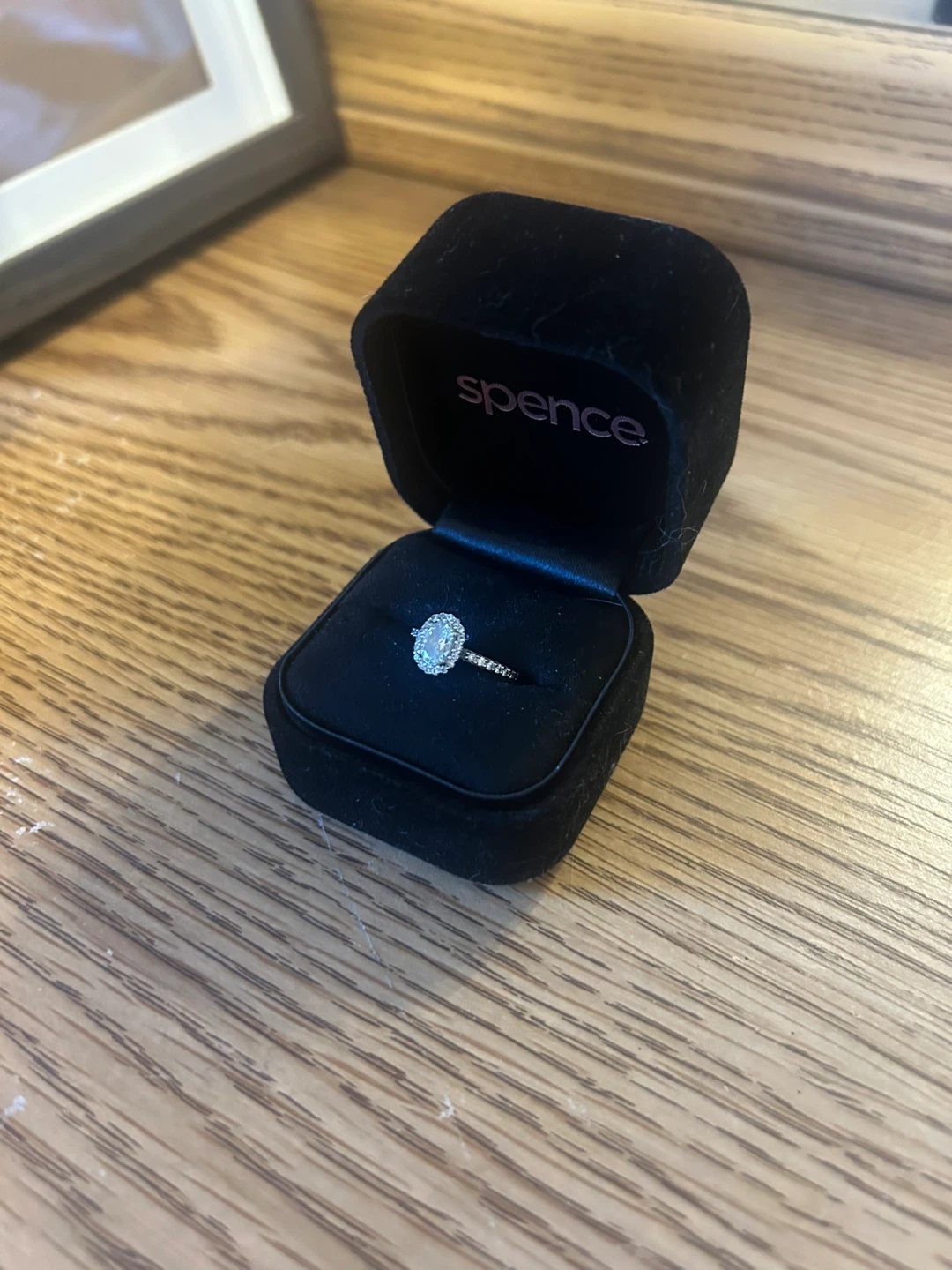 Spence Oval Halo Diamond Ring (size 3.75) - photo 2