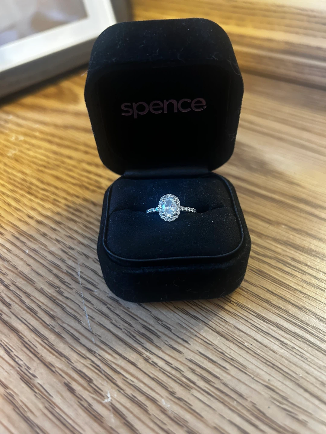 Spence Oval Halo Diamond Ring (size 3.75)