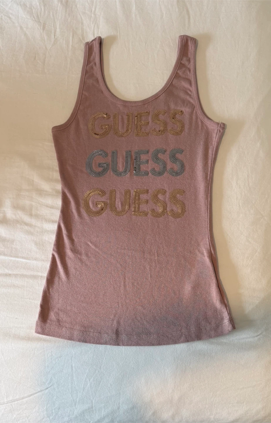 Guess Sequin Logo Tank Top