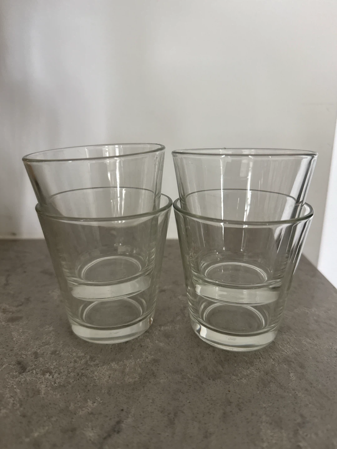 Glass Teapot with Four Small Glass Cups