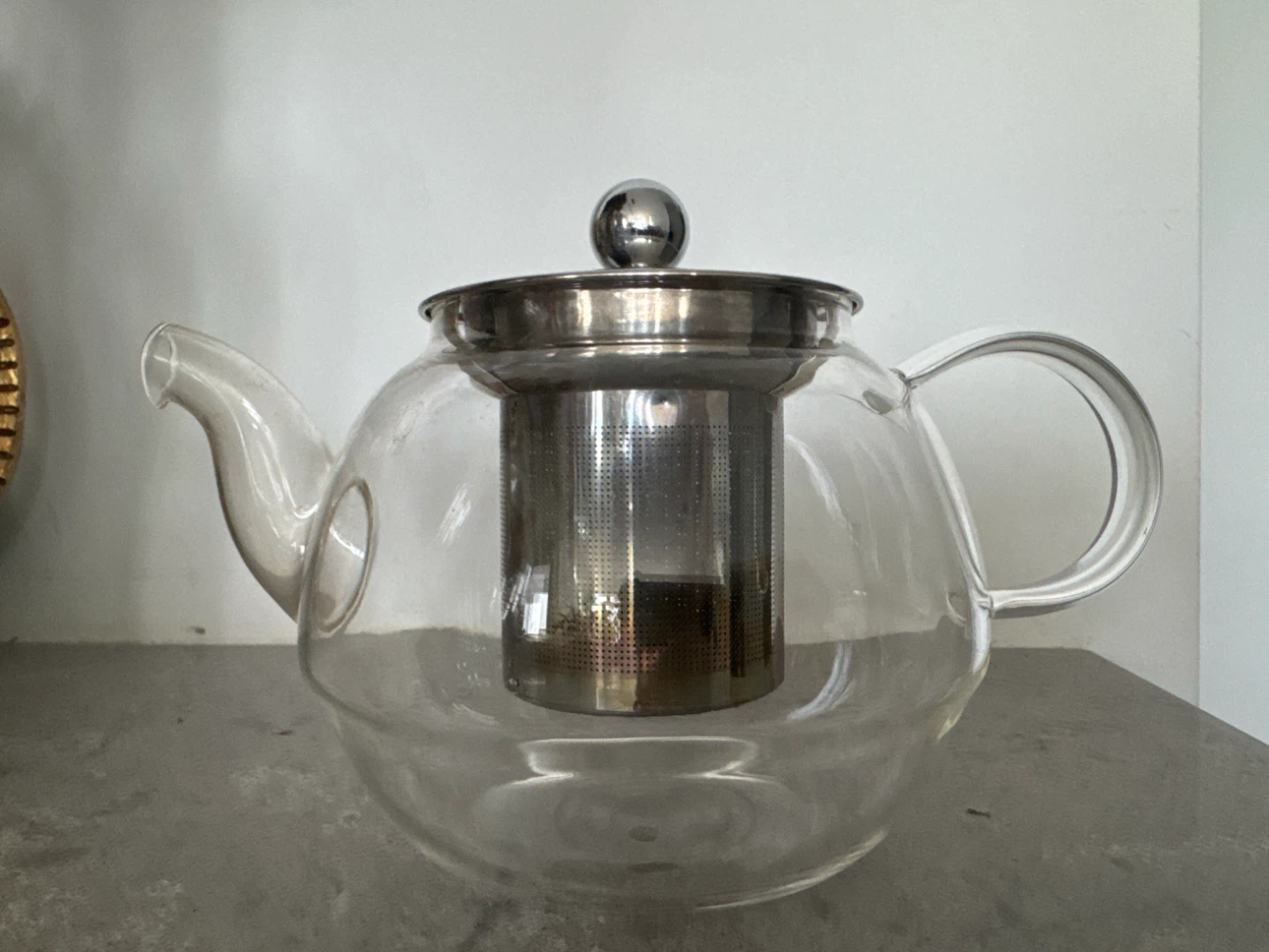 Glass Teapot with Four Small Glass Cups - photo 2