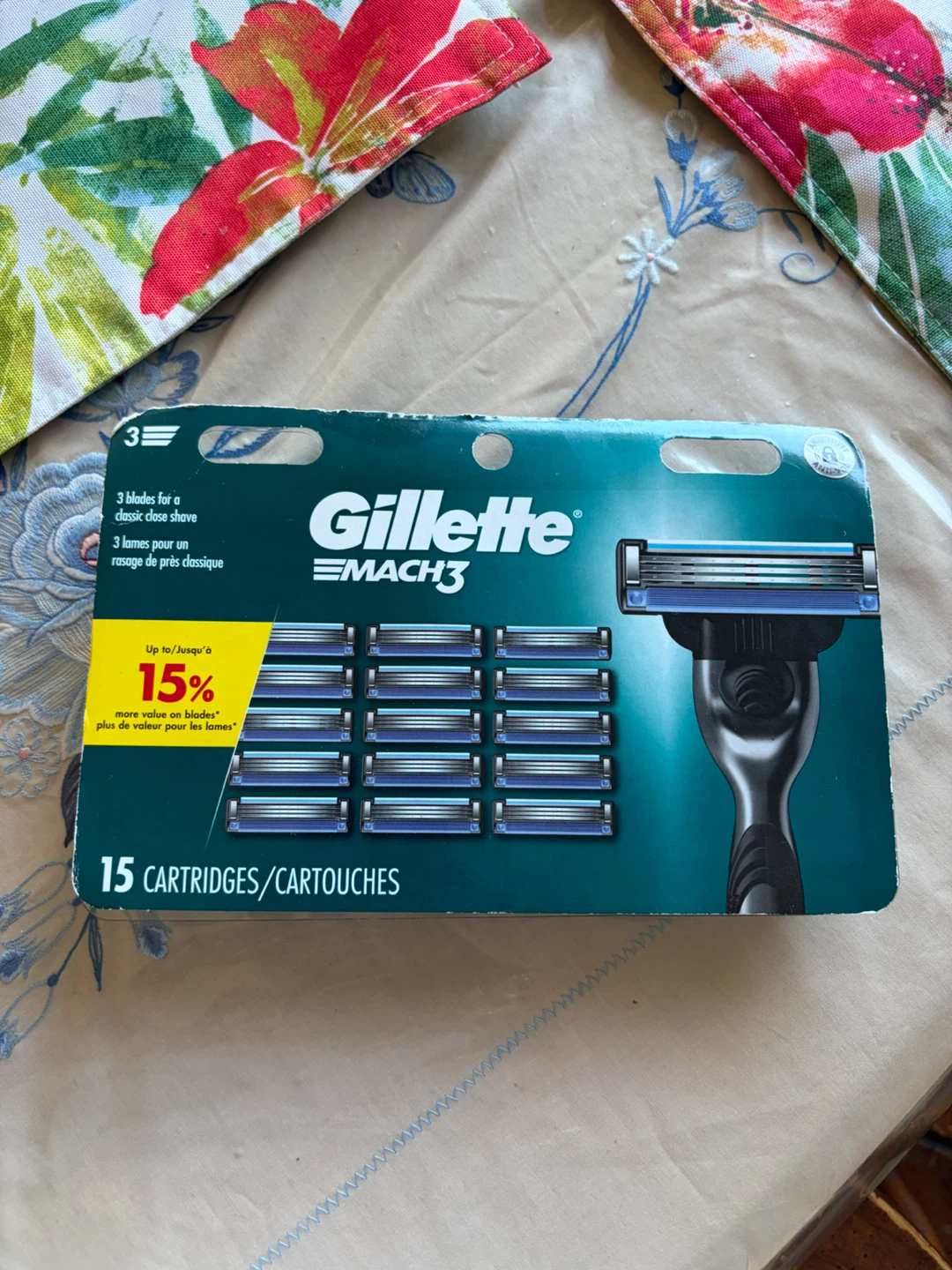 Gillette Mach3 Razor Cartridges 15 Count