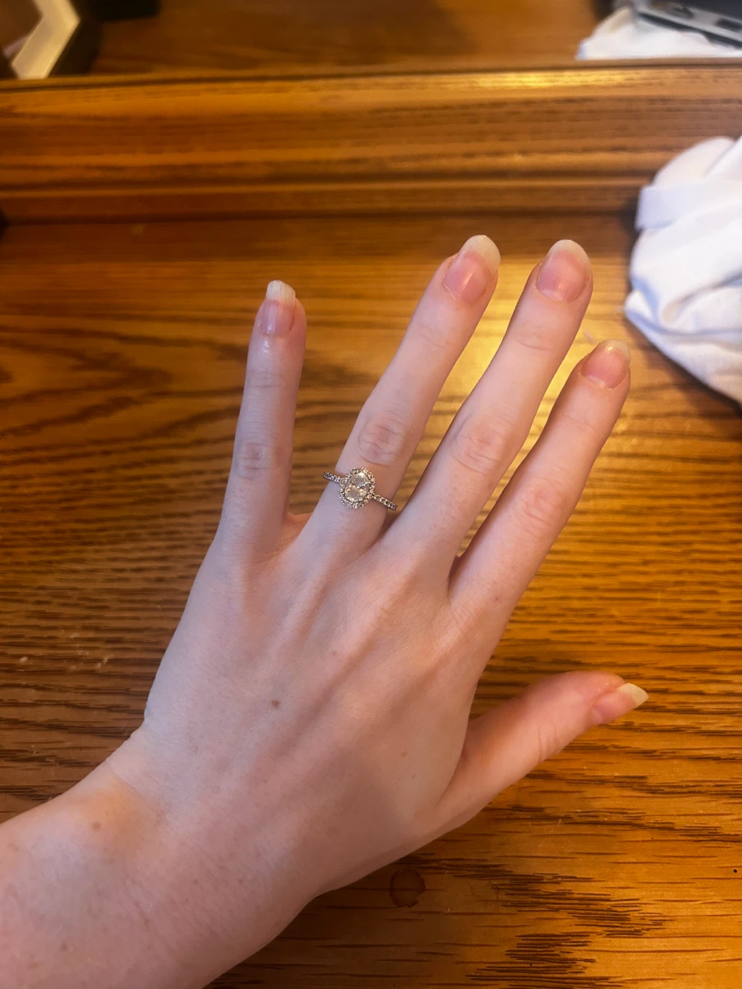 Spence Oval Halo Diamond Ring (size 3.75) - photo 4