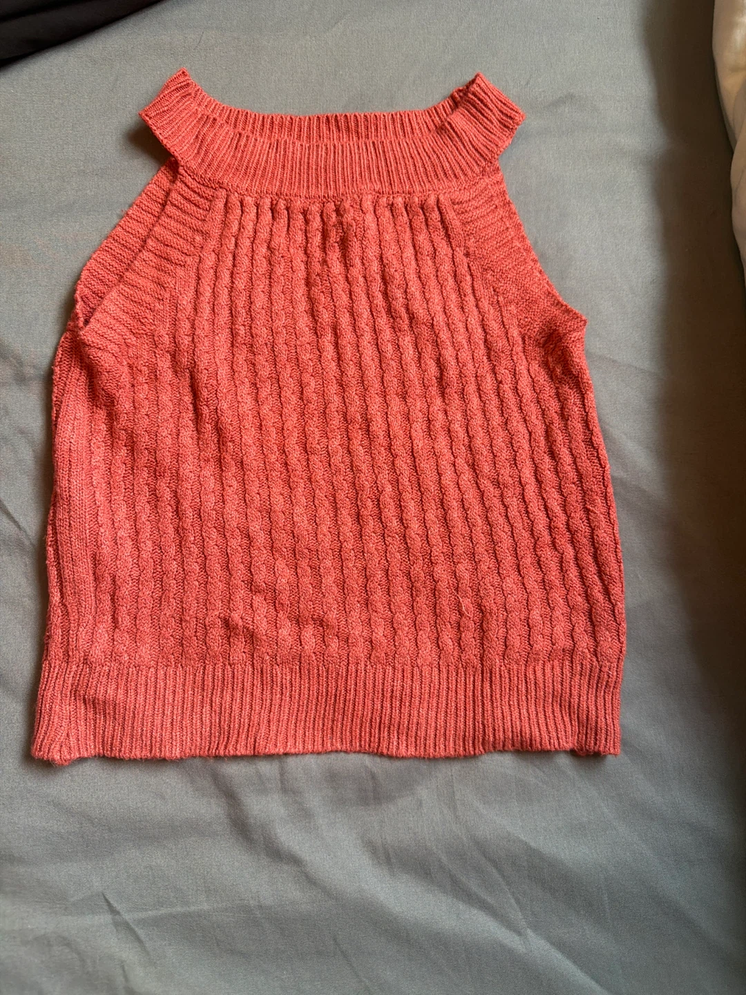 Coral Cable Knit Tank Top - photo 3