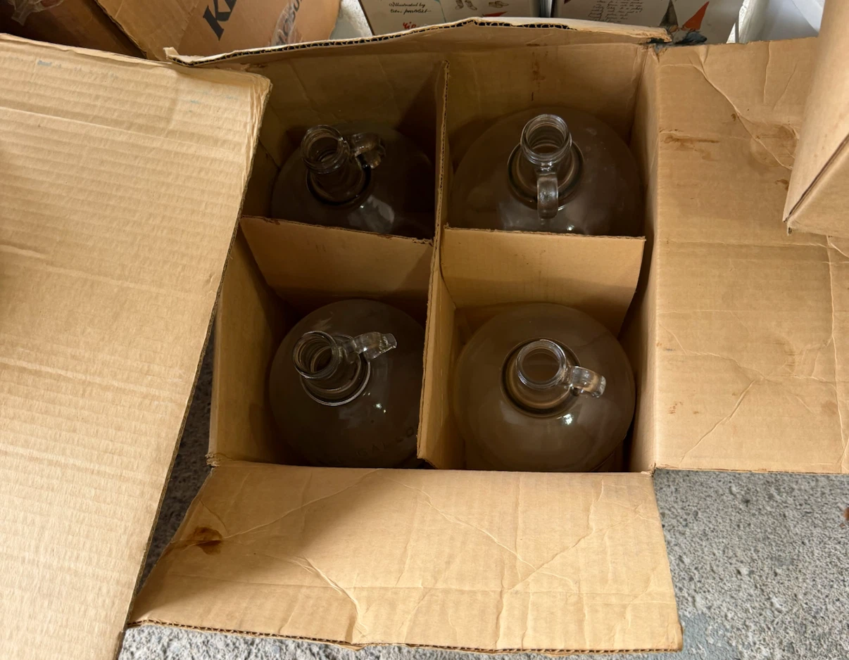 Vintage Lapp's Apple Cider Glass Jugs
