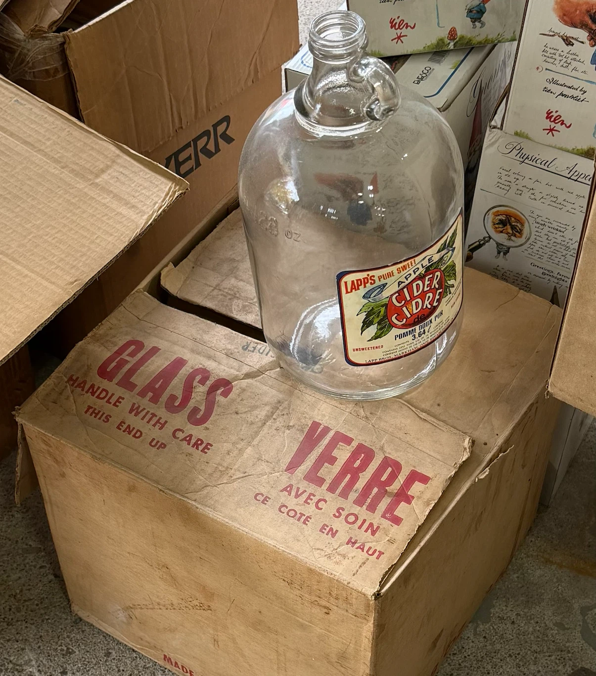 Vintage Lapp's Apple Cider Glass Jugs - photo 2