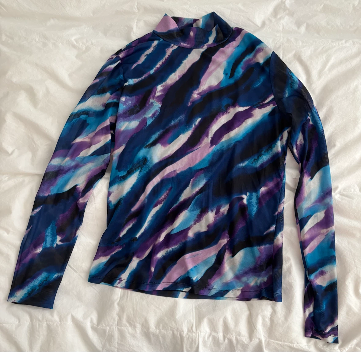 Suzy Shier Mock Neck Long Sleeve Top