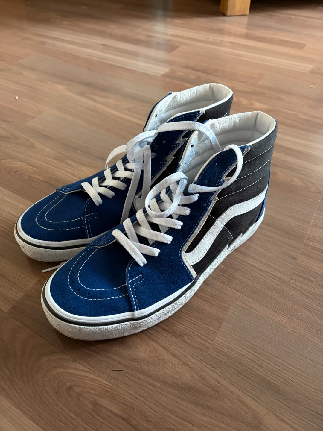 Vans High Top Sneakers Blue Lightning Bolt