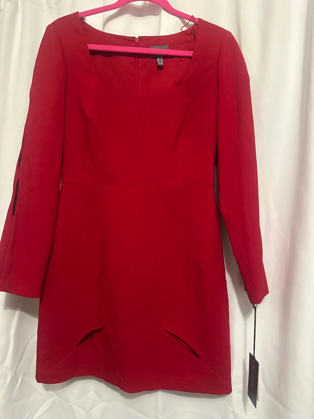 Liv Foster Red Stretch Crepe Mini Dress