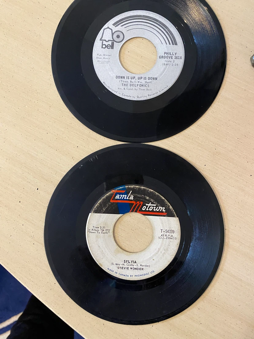 Collection of Vintage 45 RPM Vinyl Records