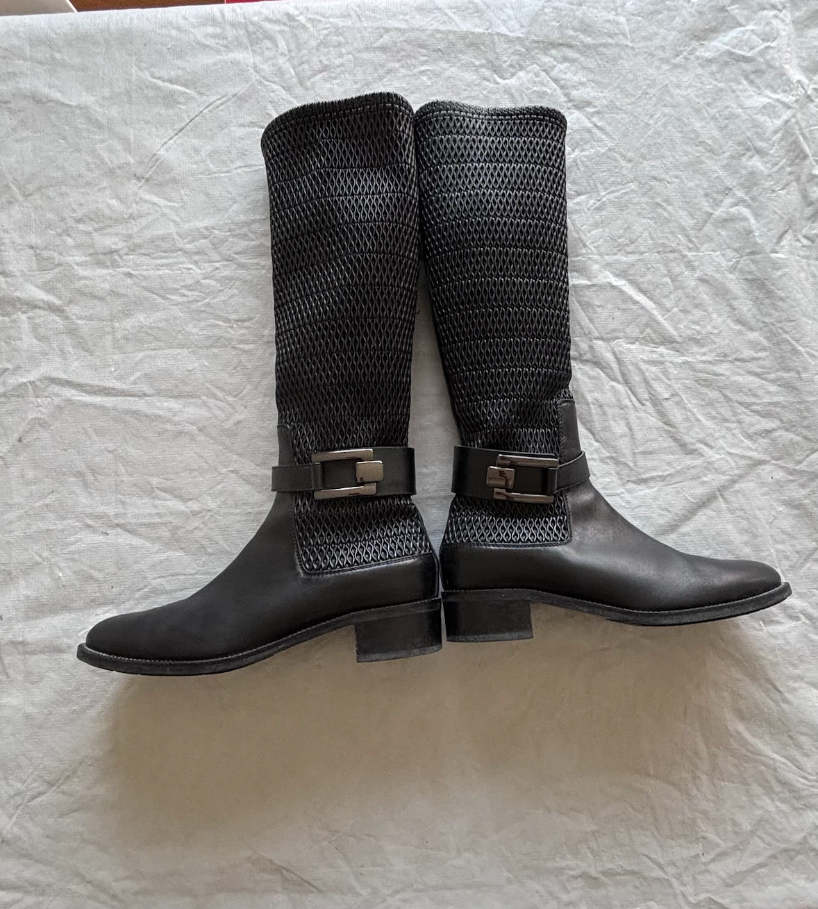 Aquatalia Black Leather Boots size 7.5 - photo 3