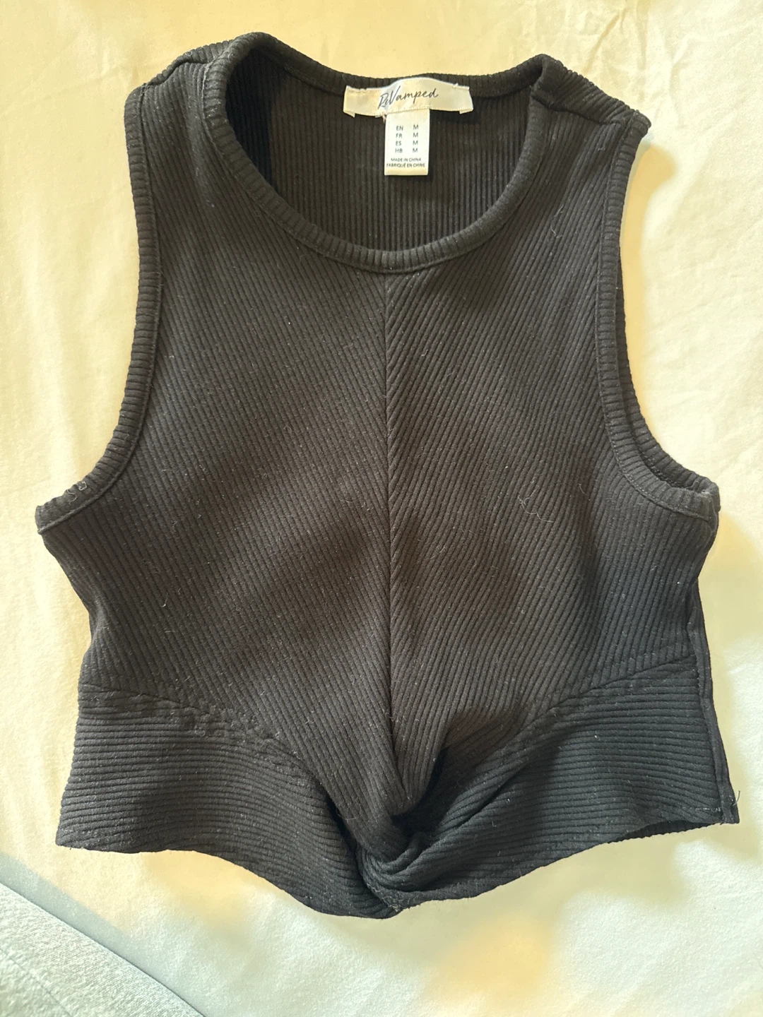 ReVamped Black Ribbed Tank Top