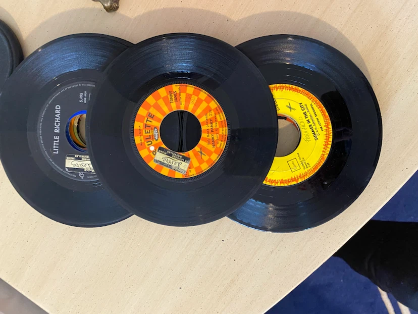 Collection of Vintage 45 RPM Vinyl Records