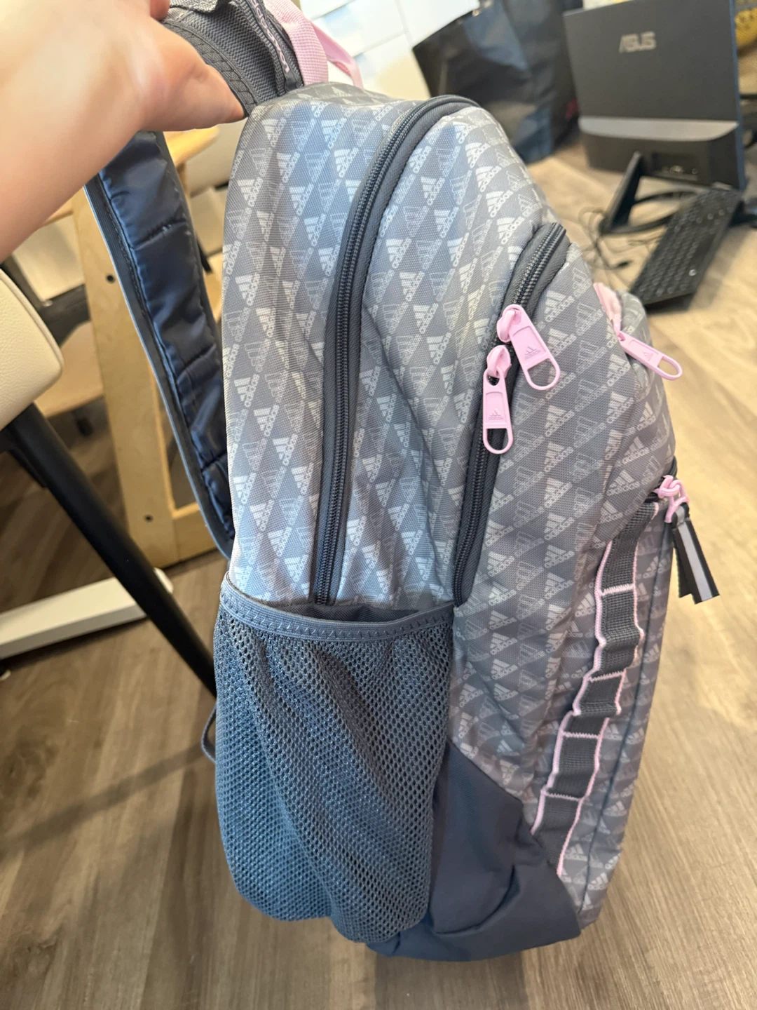 Adidas Loadspring Backpack Grey and Pink - photo 2