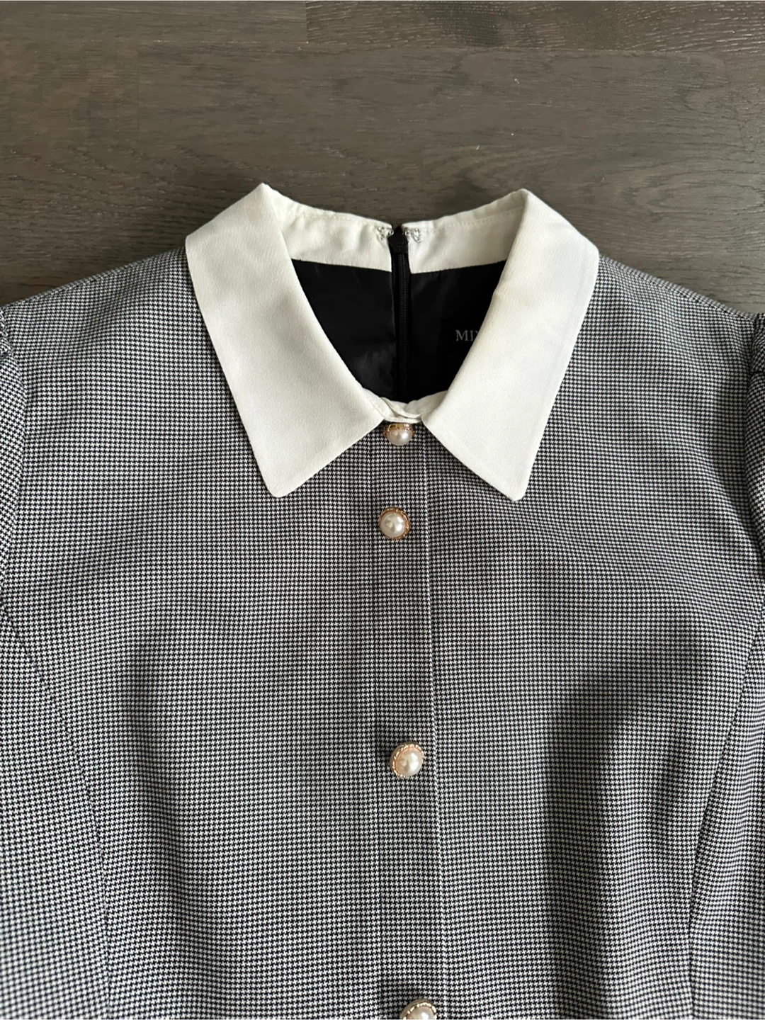 🇰🇷MIXXO Houndstooth Collared Dress - photo 2