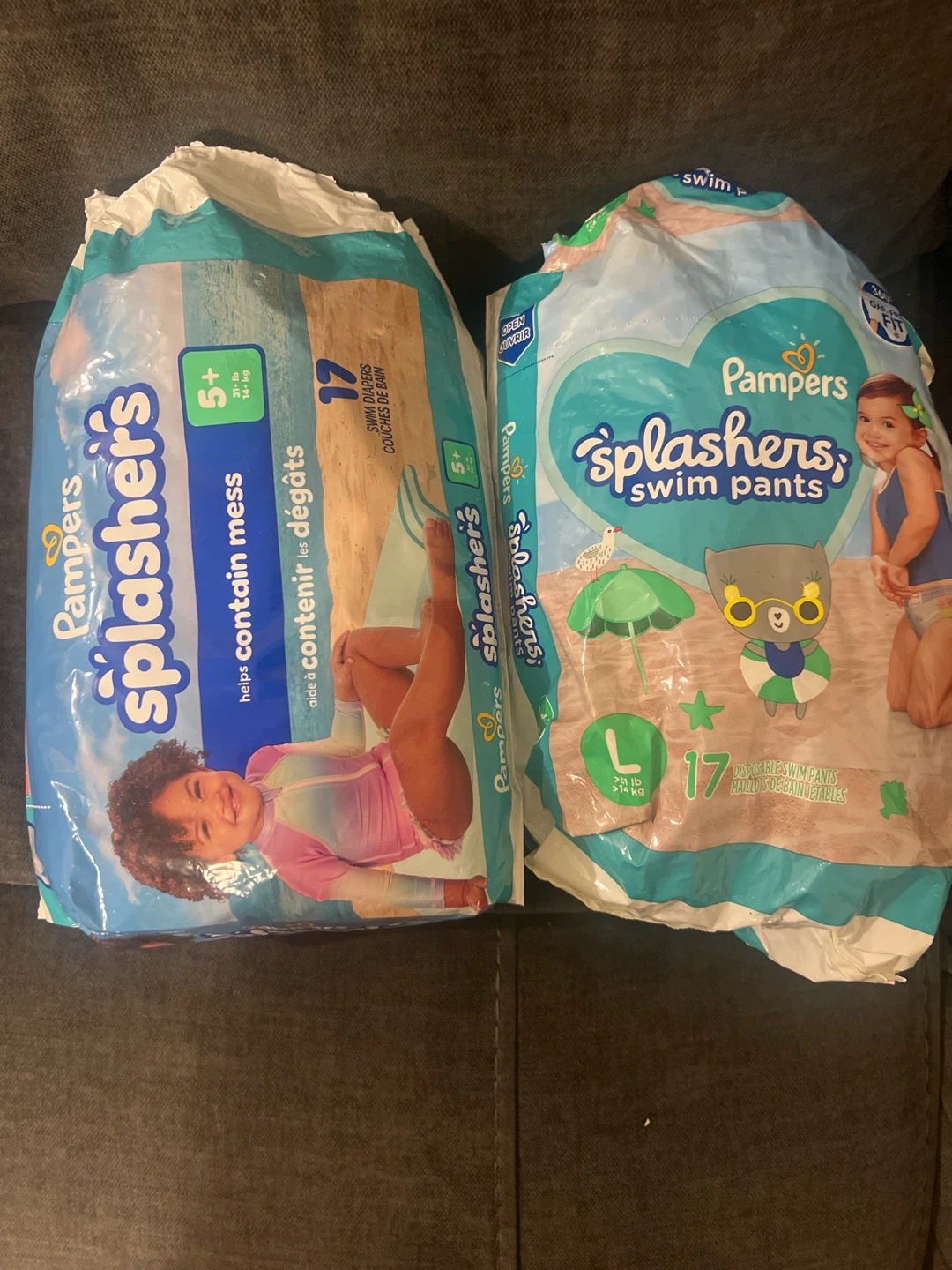 2 Packs Pampers Splashers Swim Pants Size 5+