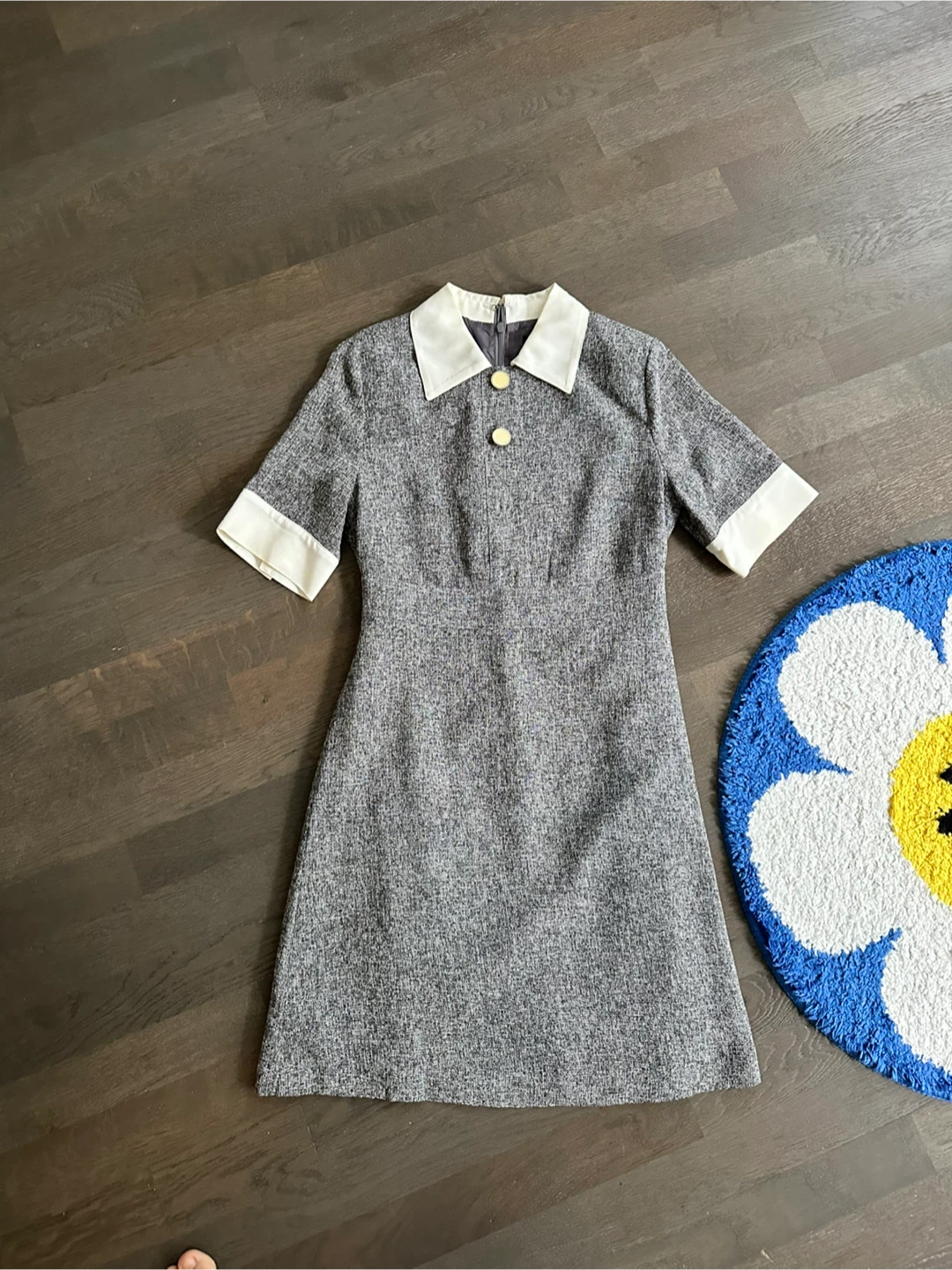 MIXXO Grey Tweed Dress Size S