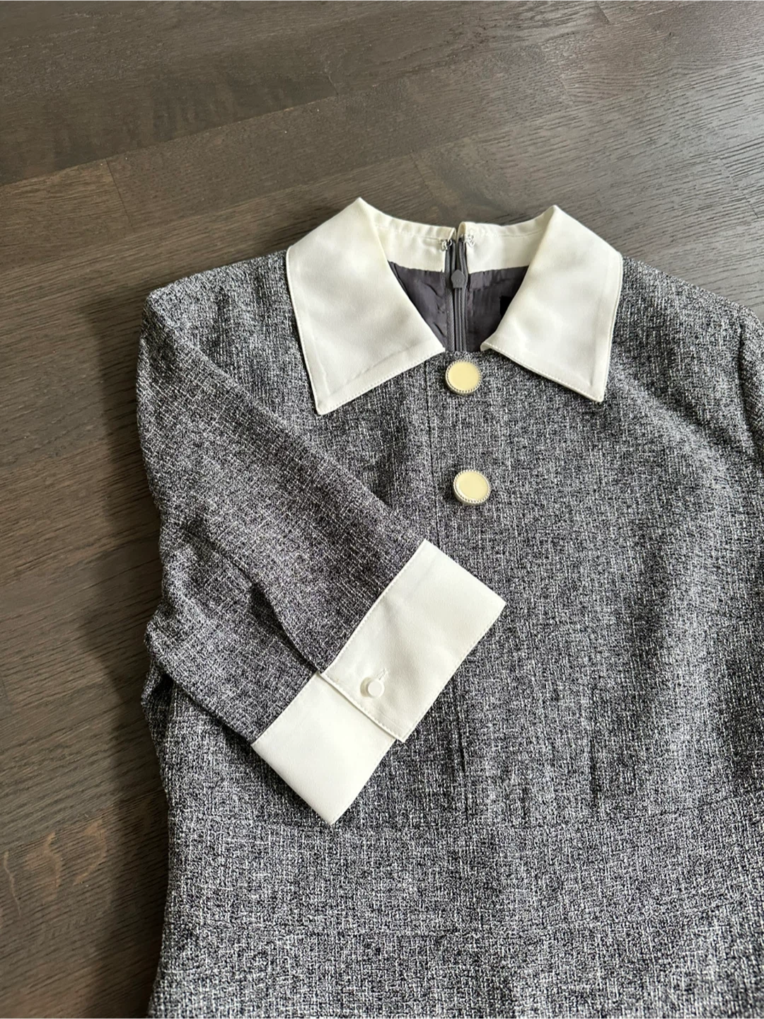 MIXXO Grey Tweed Dress Size S - photo 2