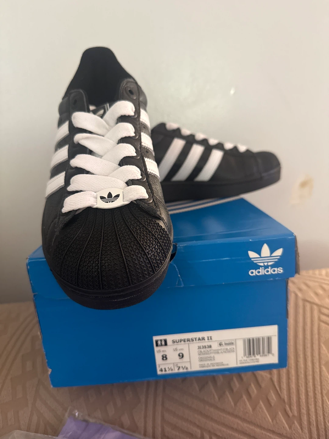 Adidas Superstar II Black and White Sneakers - photo 2