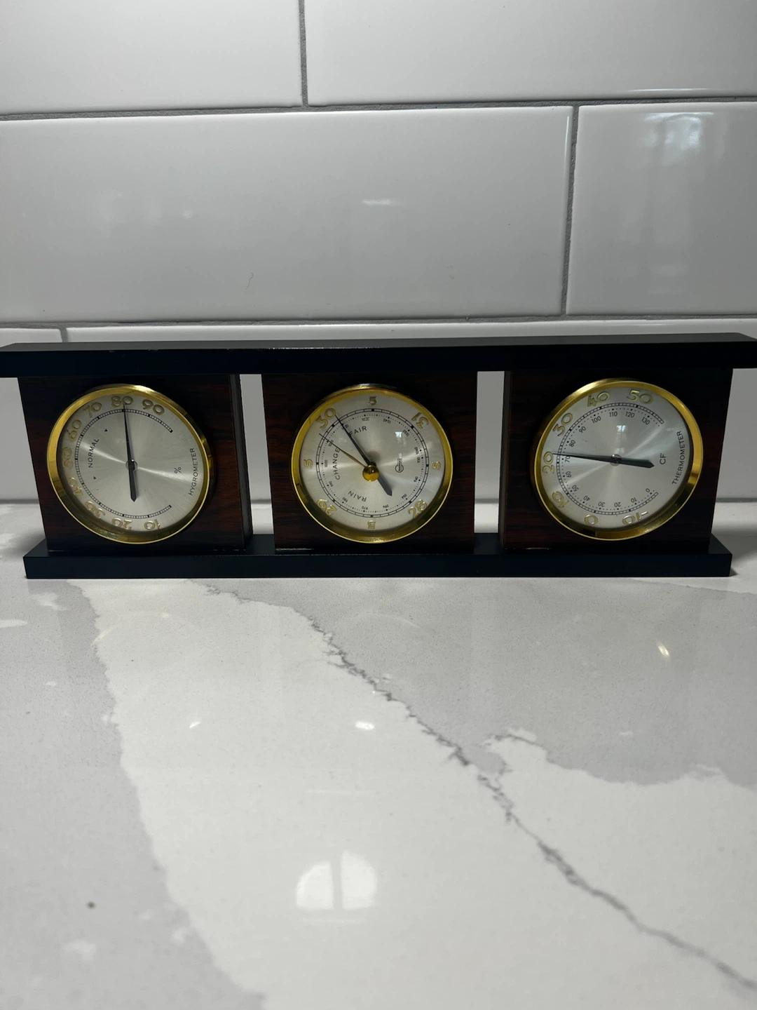 Vintage Barigo Weather Station Desk Set
