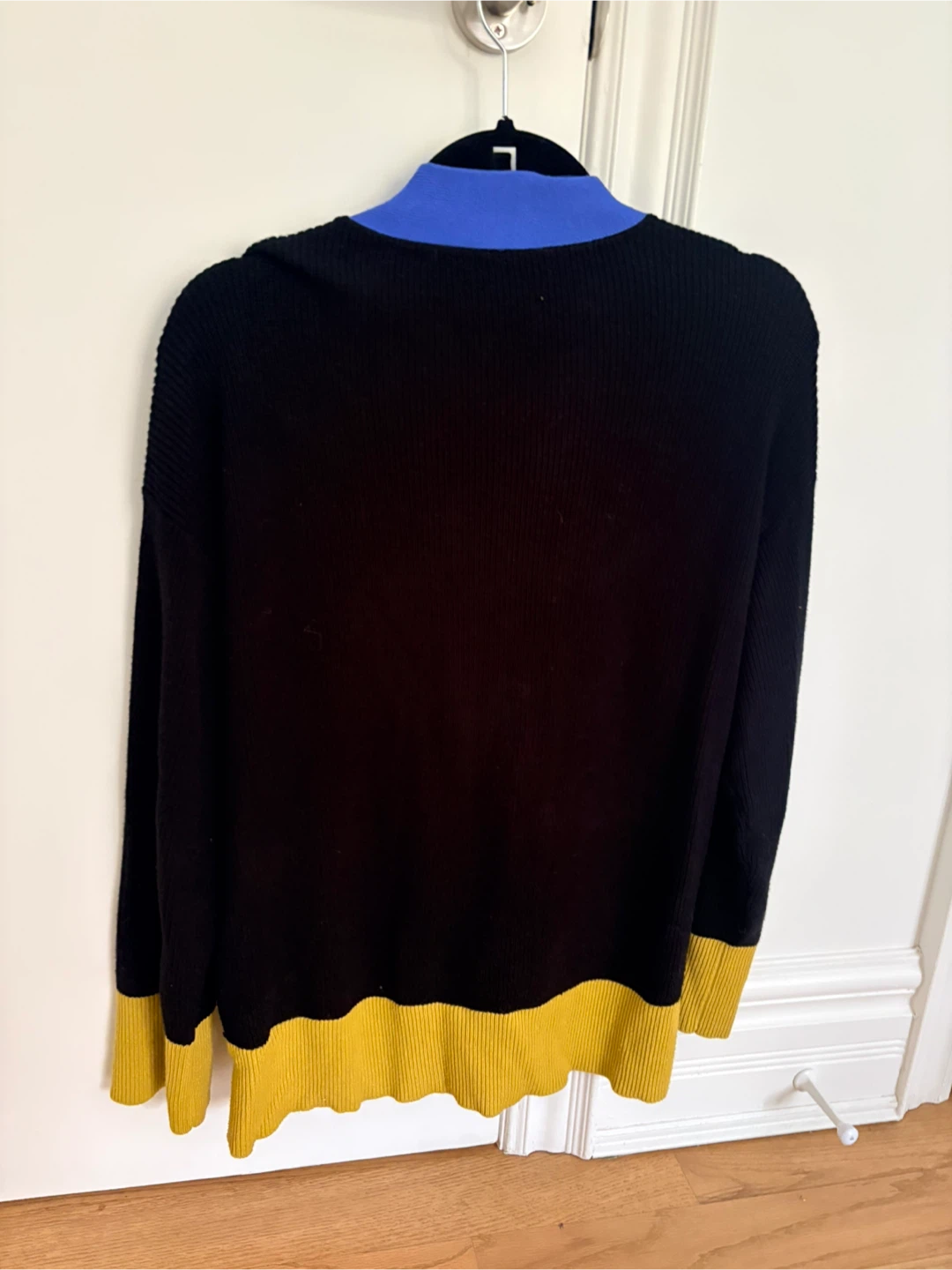 Paper Label Colour Block Button-Up Cardigan - photo 2