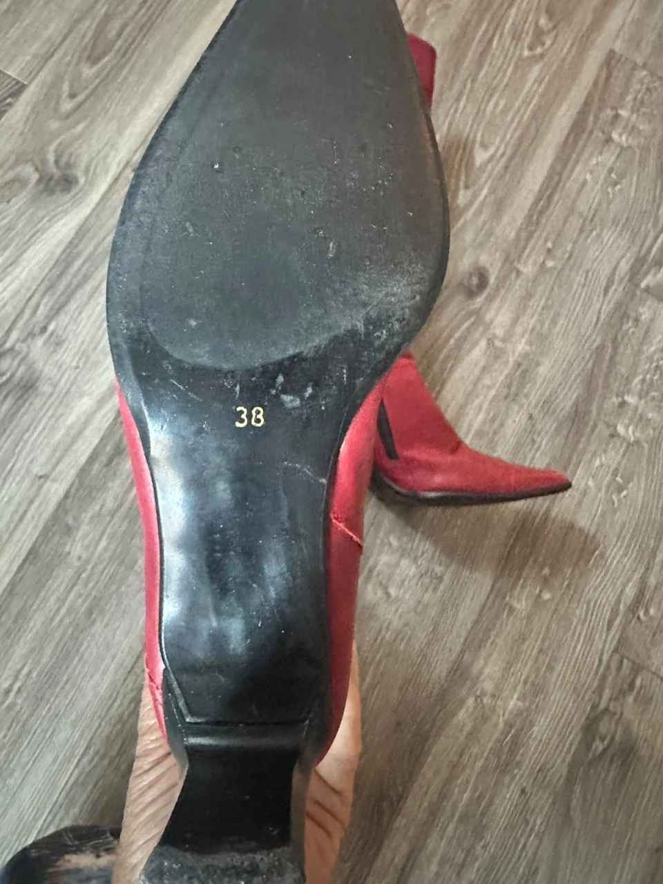 Red Knee-High Boots Size 38 - photo 2