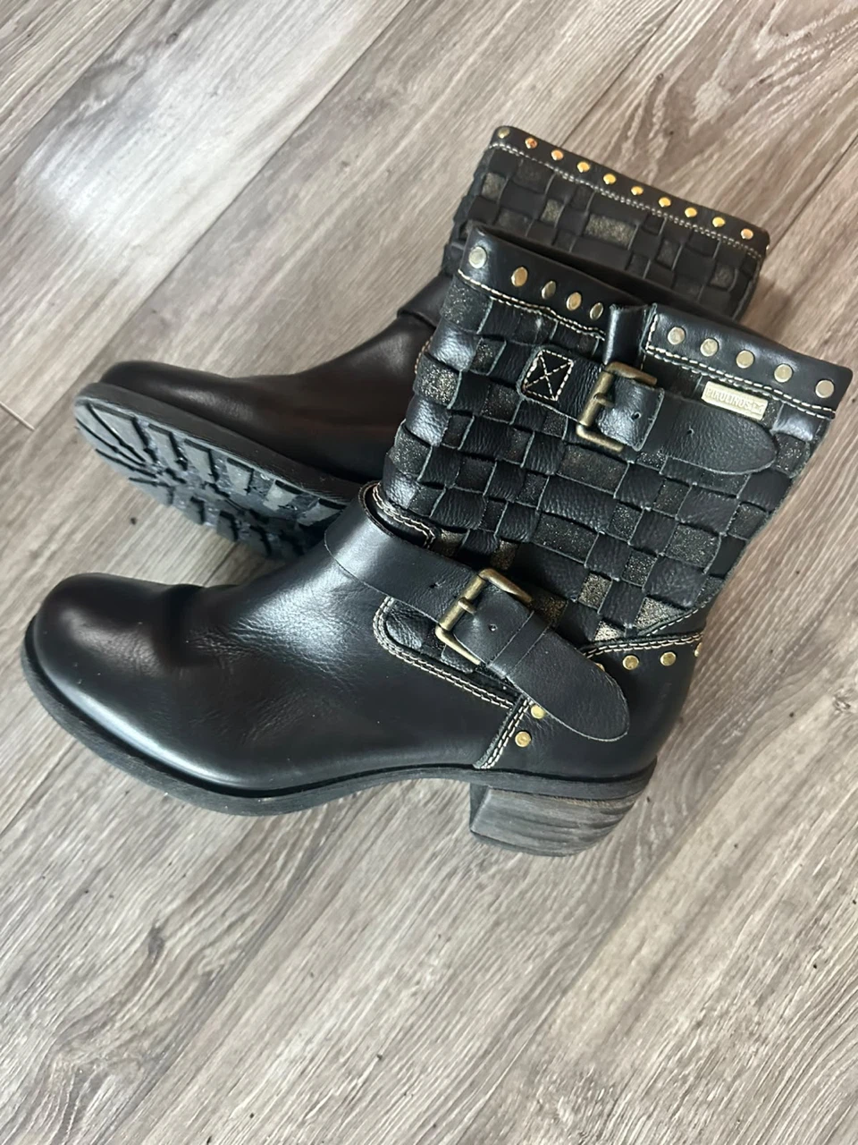 Pikolinos Black Leather Boots Size 39