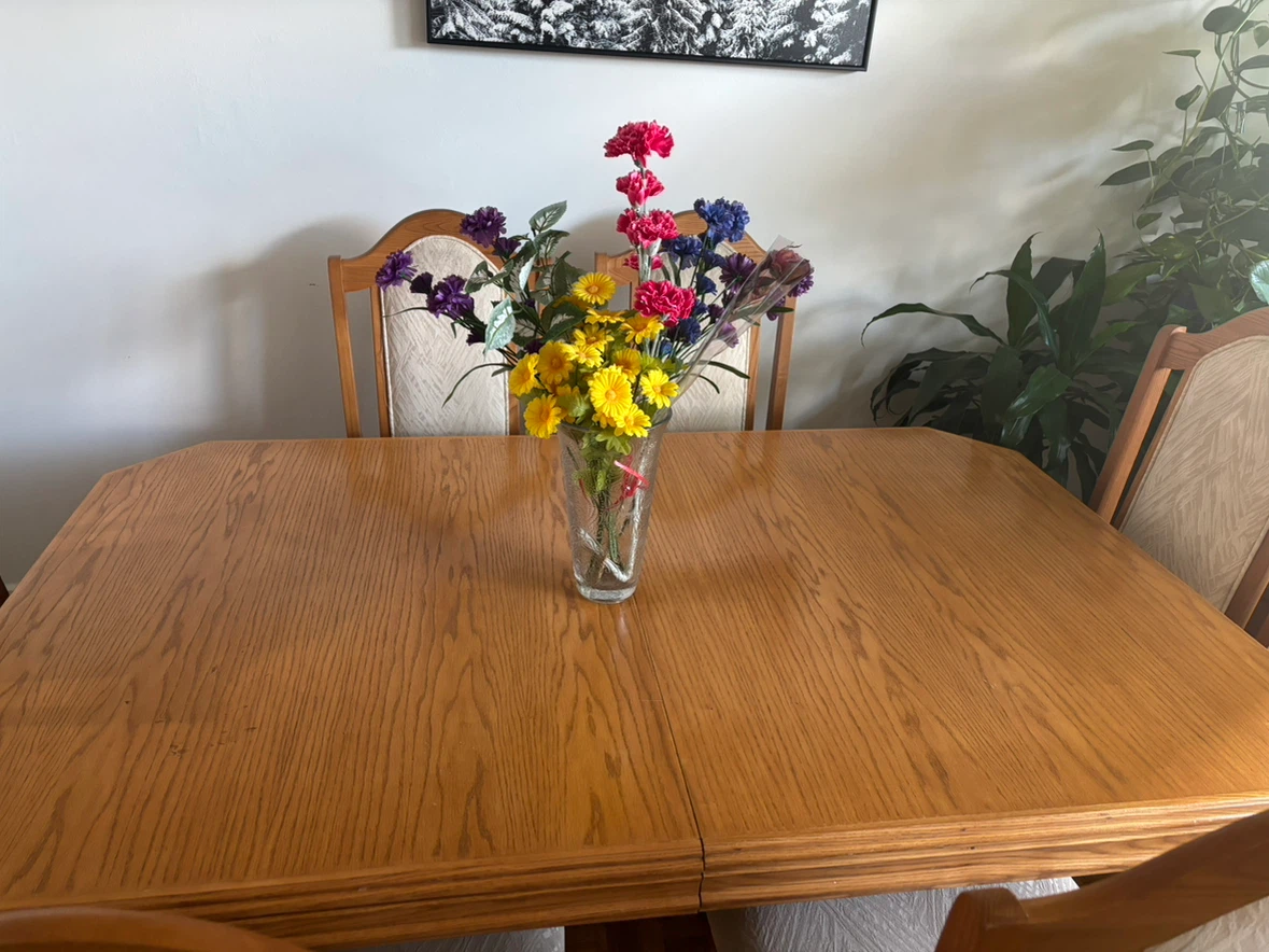 Oak Dining Table and 6 Chairs Set - photo 4