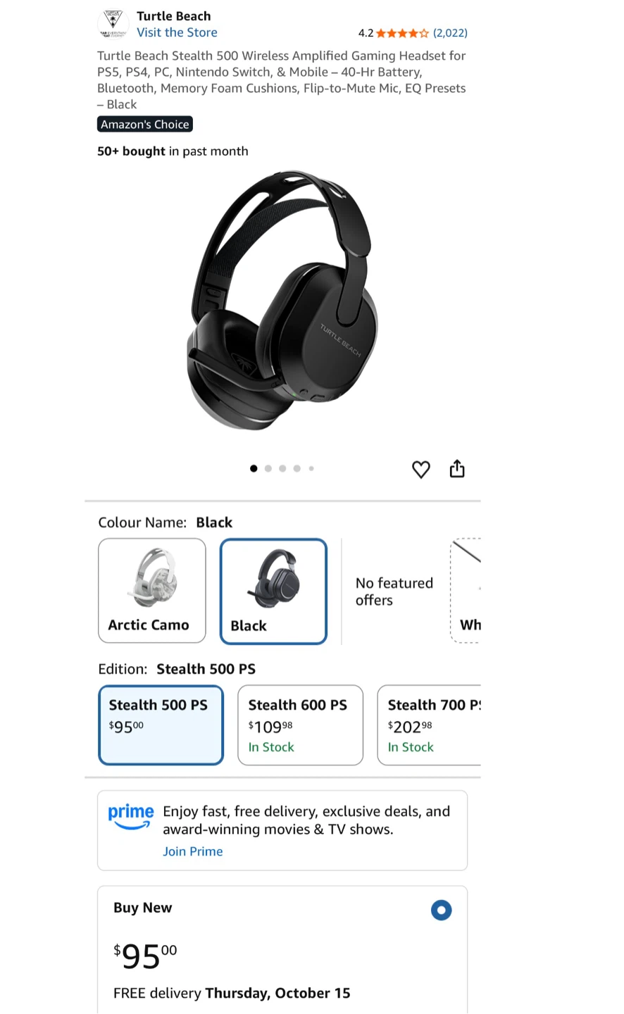 Turtle Beach Stealth 500 Wireless Gaming Headset