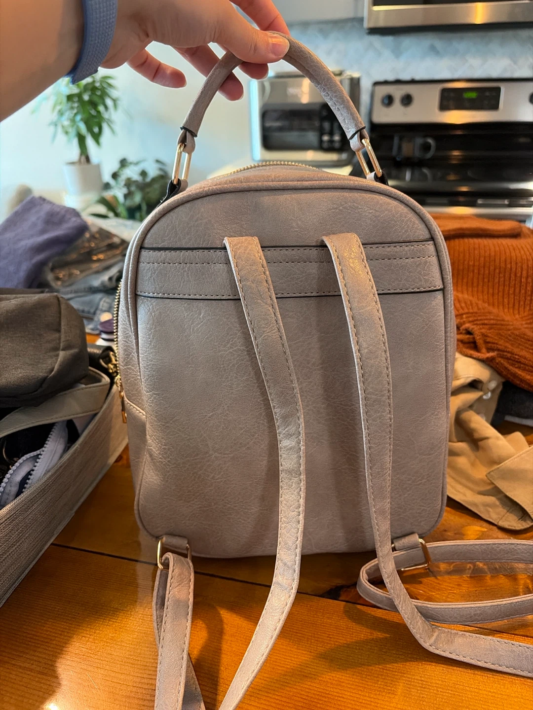 Taupe Mini Backpack - photo 3