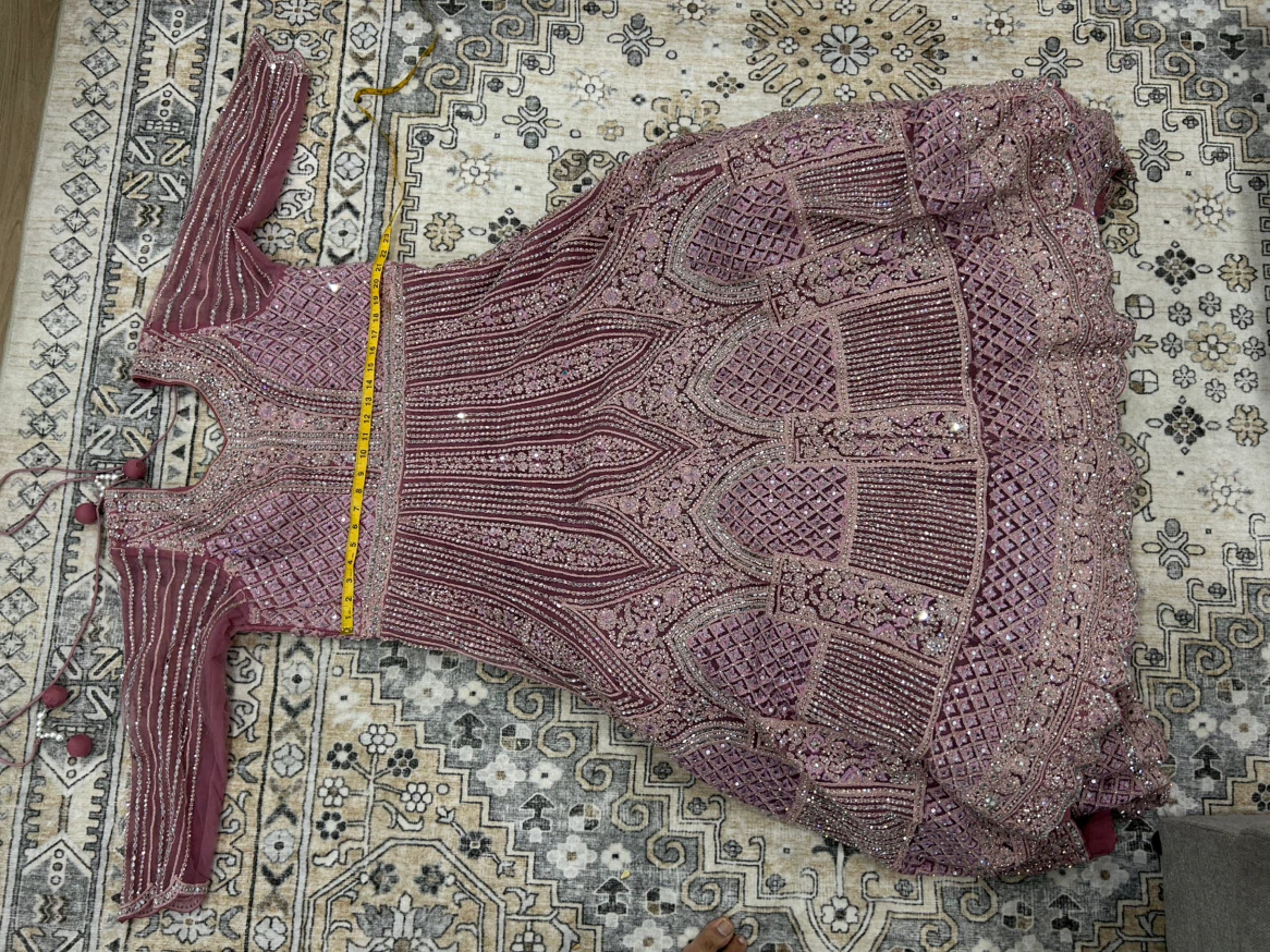 Mauve Embellished Anarkali Gown - photo 2