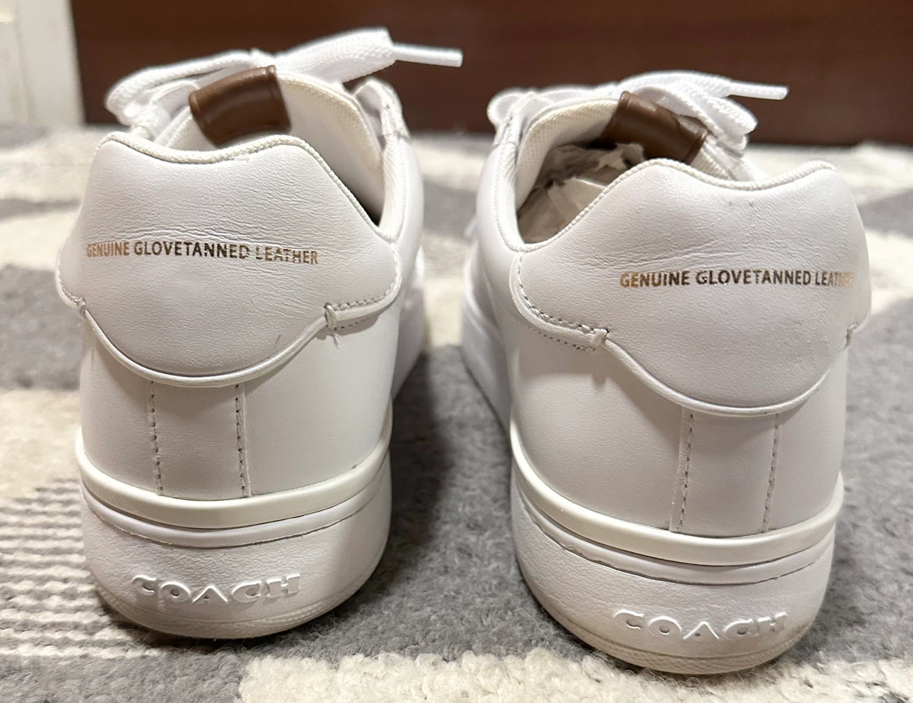 (UNISEX) Coach White Leather Sneakers US 10B - photo 2