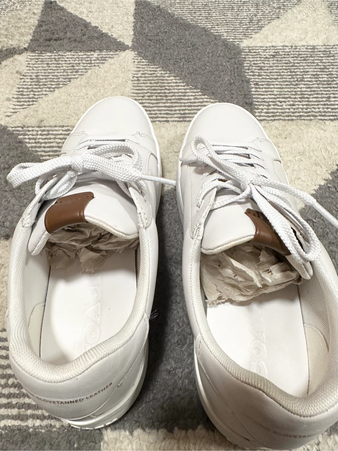 (UNISEX) Coach White Leather Sneakers US 10B - photo 3