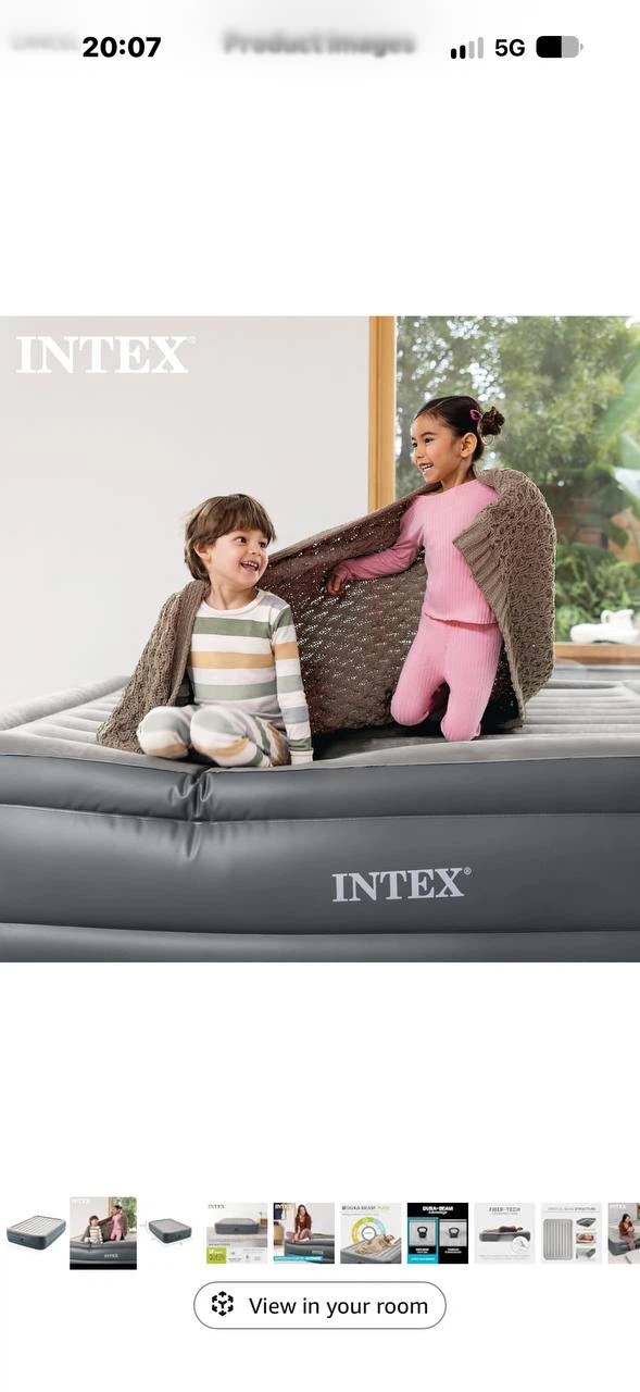 H1029 Intex Dura-Beam Plus Queen Air Mattress with Built-In Pump - photo 2