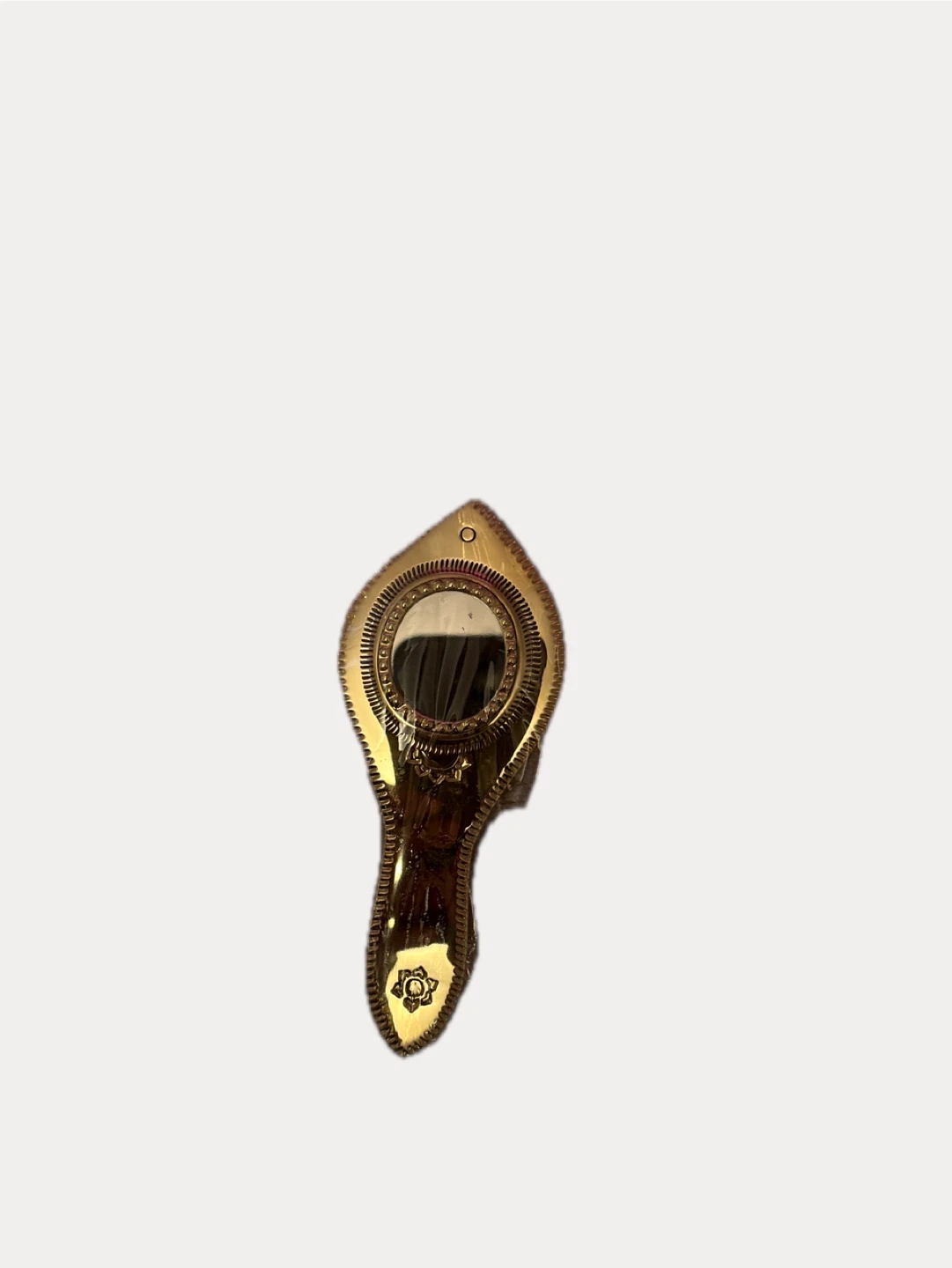 Vintage Brass Hand Mirror ARANMULA kannadi