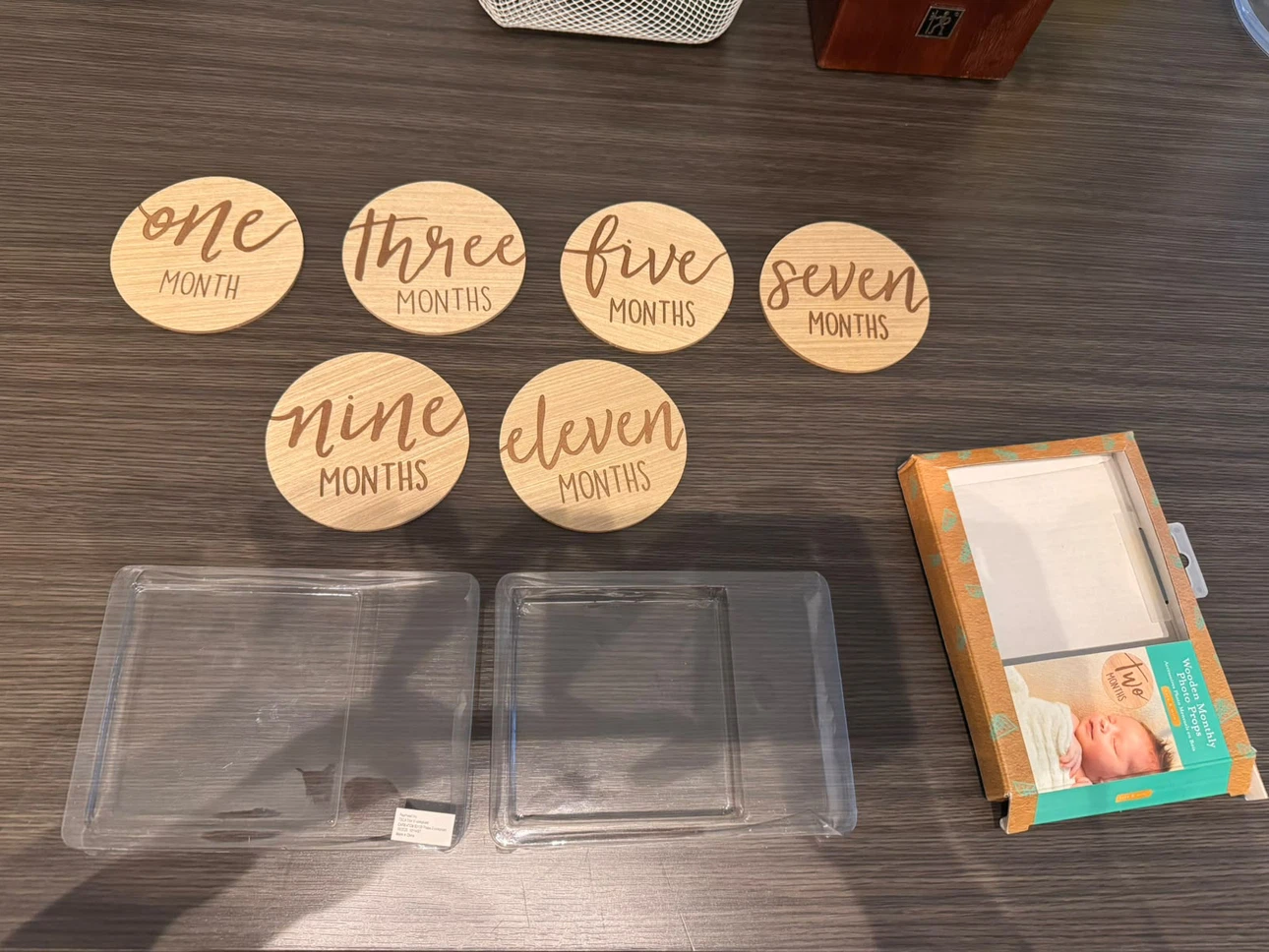 Wooden Monthly Baby Milestone Photo Props - photo 2