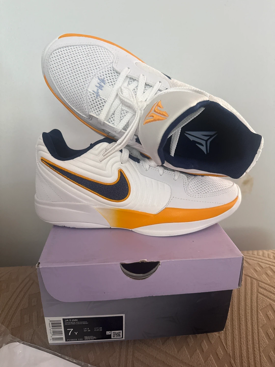 Nike Ja 2 GS White Blue Void