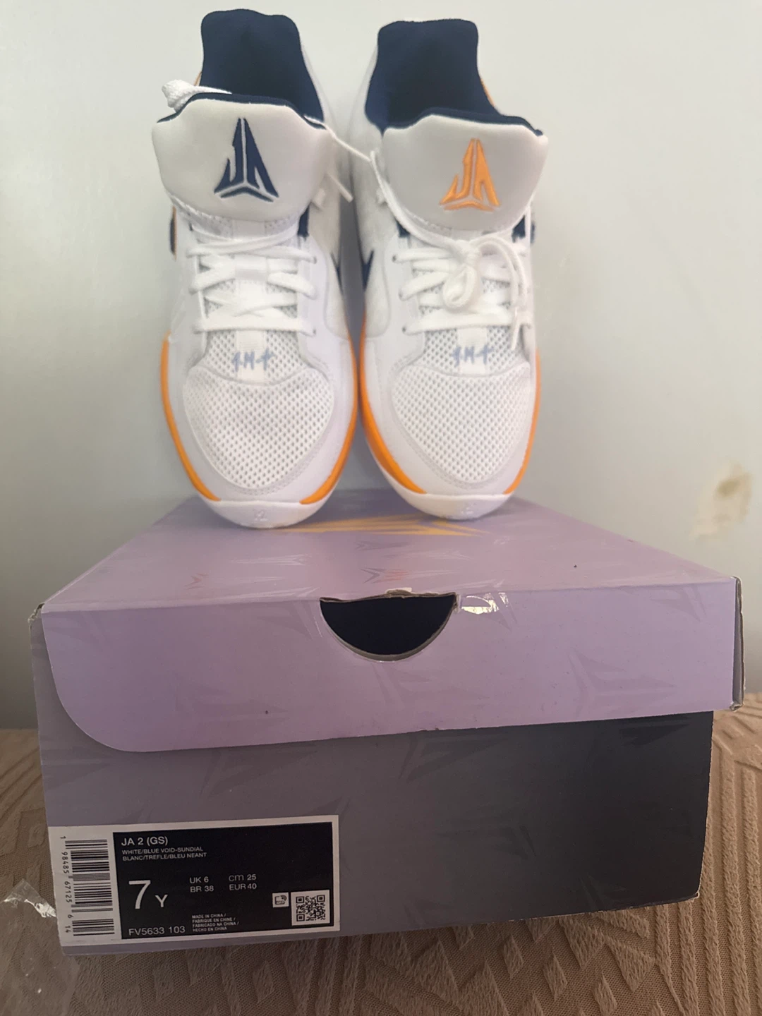 Nike Ja 2 GS White Blue Void - photo 3