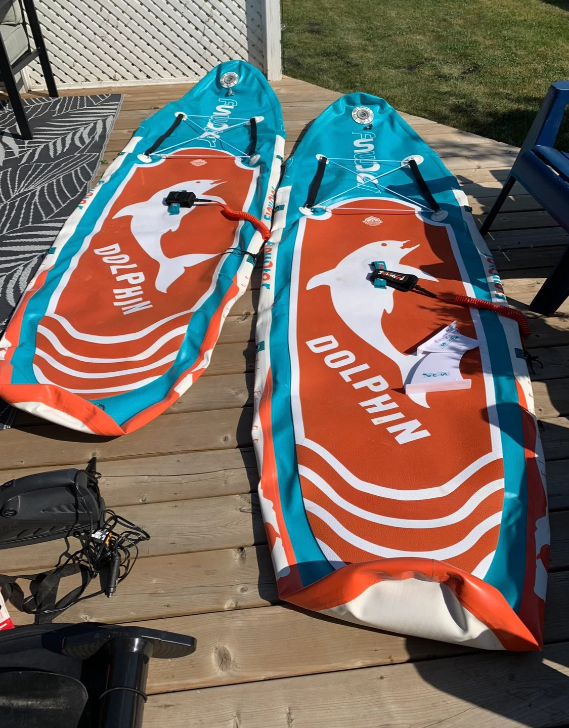 2 Funwater Dolphin Inflatable Stand Up Paddle Boards
