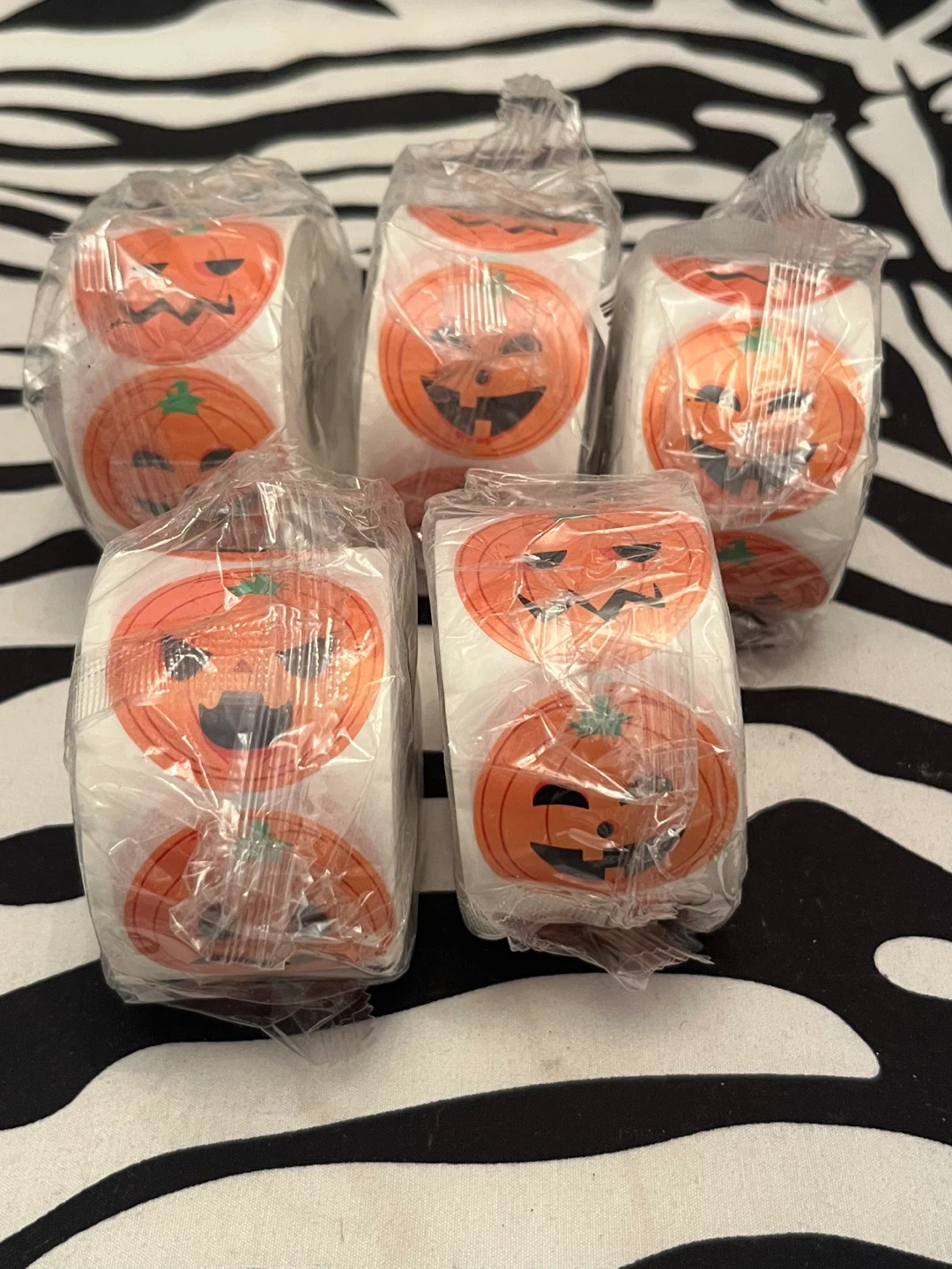 🎃 Rolls of 500 count jack-o’-lantern stickers $10 each roll 🎃 - photo 2