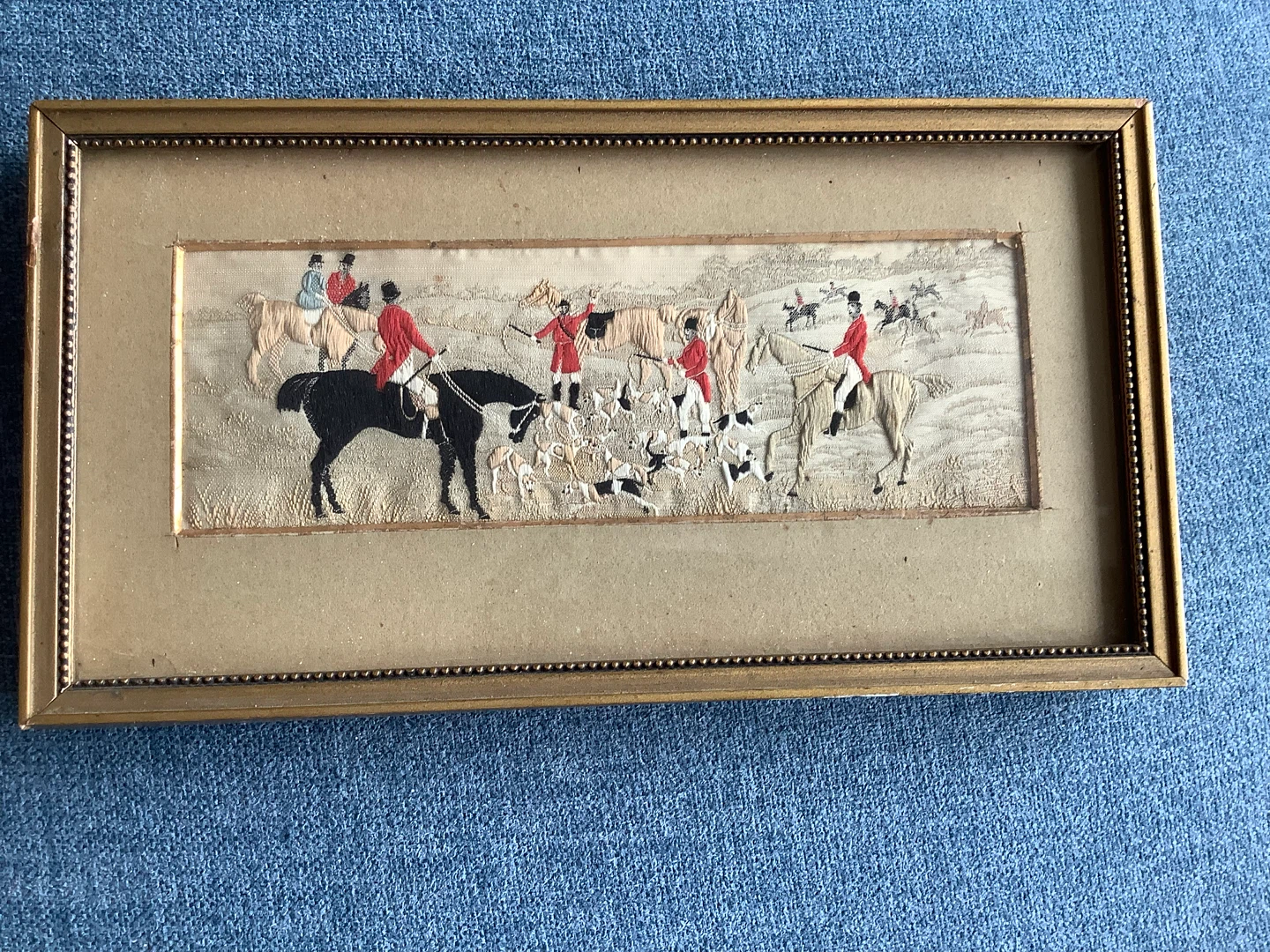 #2 Vic Thomas Steven Stevengraph Woven Silk Picture “The Meet” 🐞