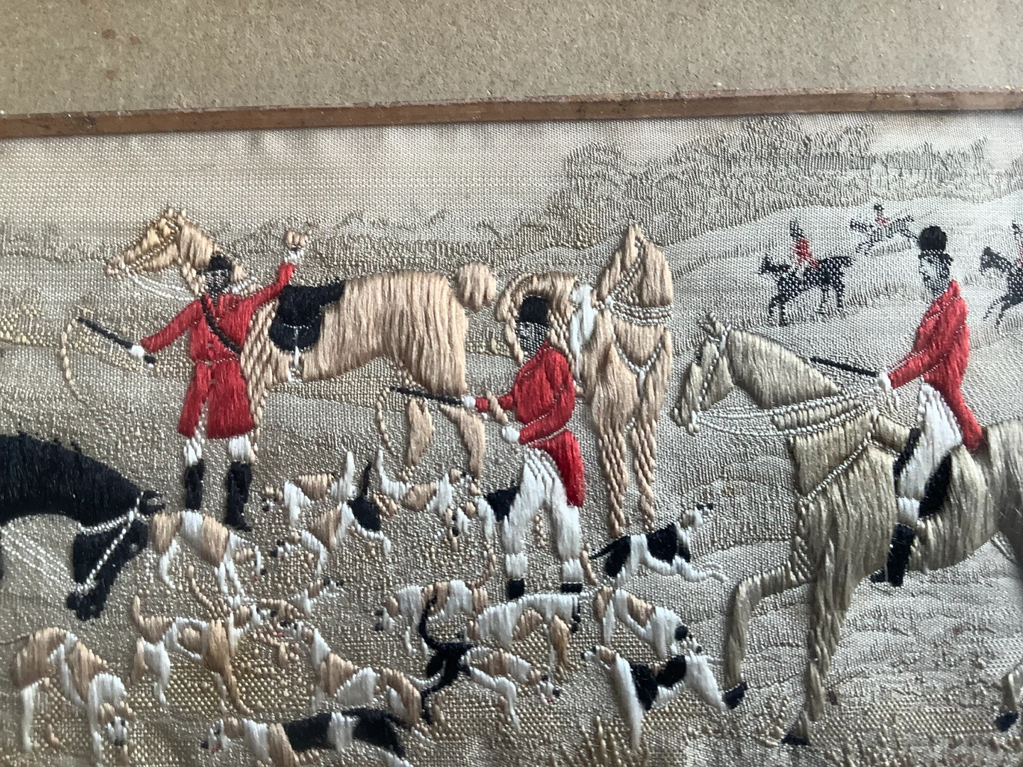 #2 Vic Thomas Steven Stevengraph Woven Silk Picture “The Meet” 🐞 - photo 4