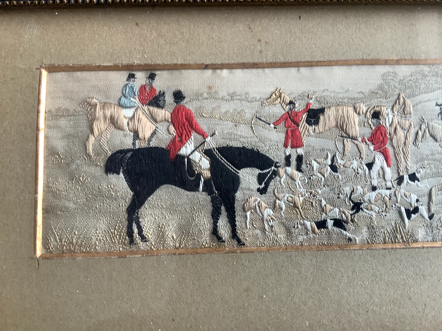 #2 Vic Thomas Steven Stevengraph Woven Silk Picture “The Meet” 🐞 - photo 5