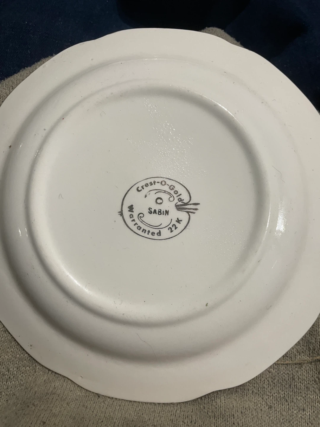 Sabin Crest-O-Gold Michigan Souvenir Plate