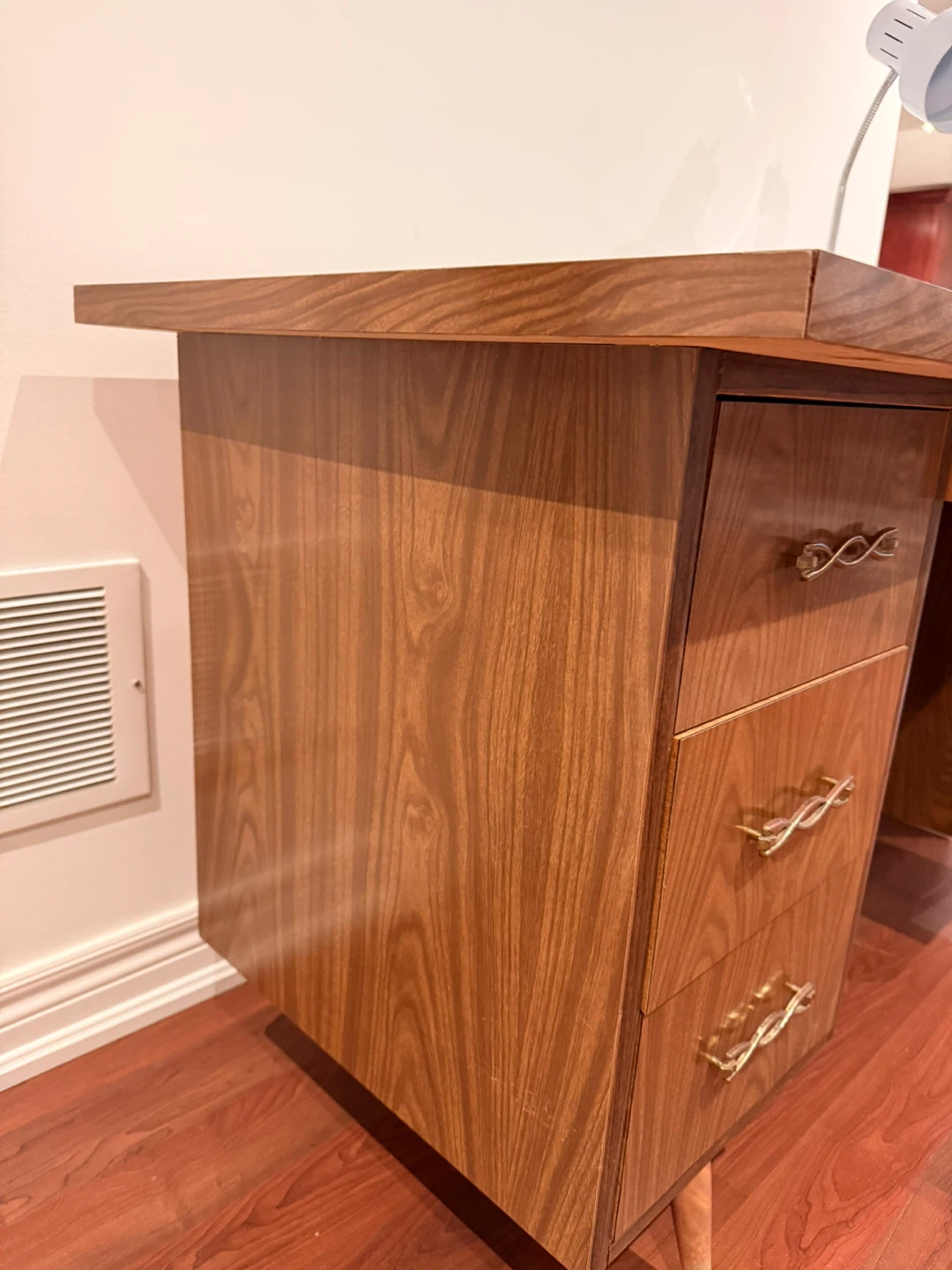 Mid-Century Modern Desk with World Map Top - photo 3