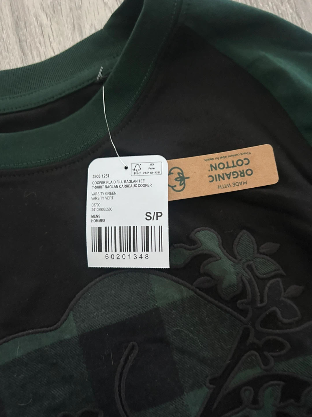 New Roots Cooper Plaid Fill Raglan Tee - Small - photo 3